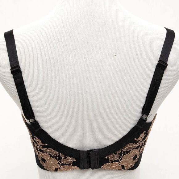Wacoal Black Lace Opulence Contour Bra 853112 Size 32DD - Picture 4 of 10